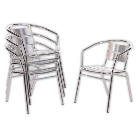 Pack 4 sillas de aluminio