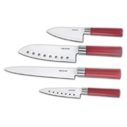 Set 4 Cuchillos Santoku CECOTEC