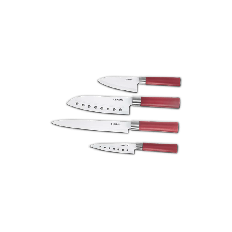Set 4 Cuchillos Santoku CECOTEC