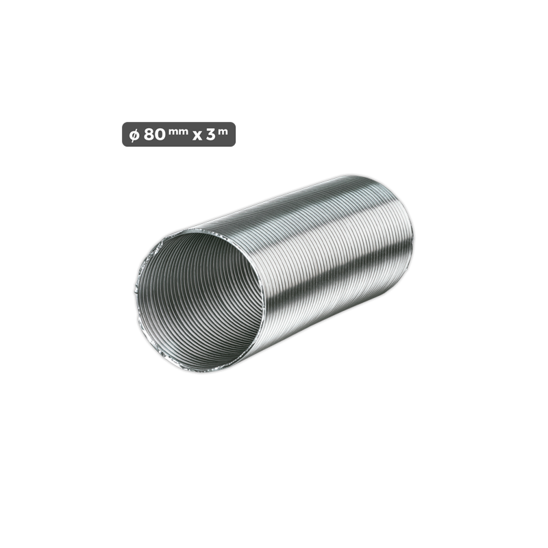 Tubo extensible 3 m diametro 80 mm