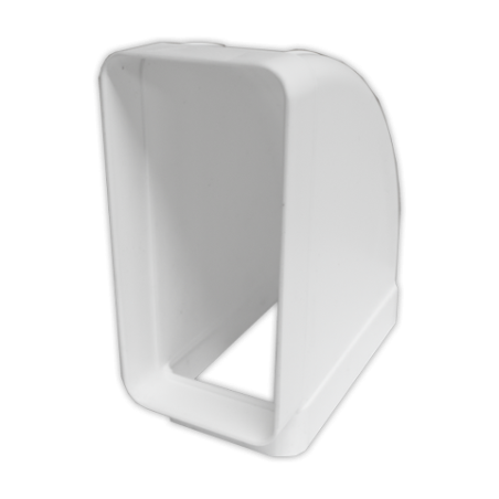 Codo 90° horizontal rectangul. 110x55 mm