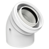Codo coaxial FIG Ø 60/100 mm M/H 45°