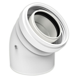 Codo coaxial FIG Ø 80/125 mm M/H 45°