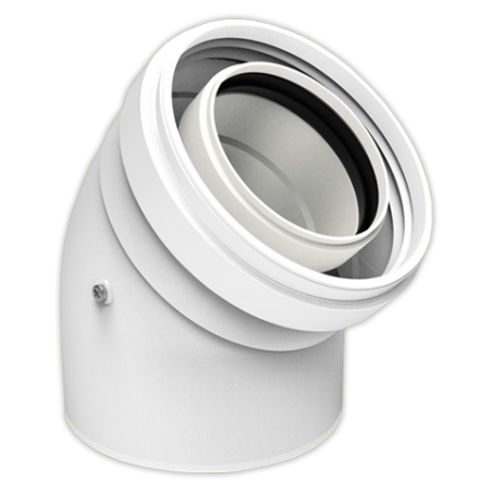 Codo coaxial FIG Ø 80/125 mm M/H 45°