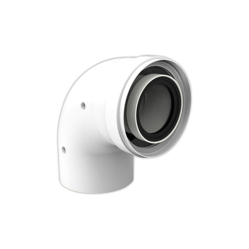 Codo coaxial FIG Ø 80/125 mm M/H 90°