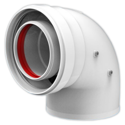 Codo coaxial FIG Ø 80/110 mm M/H 90°
