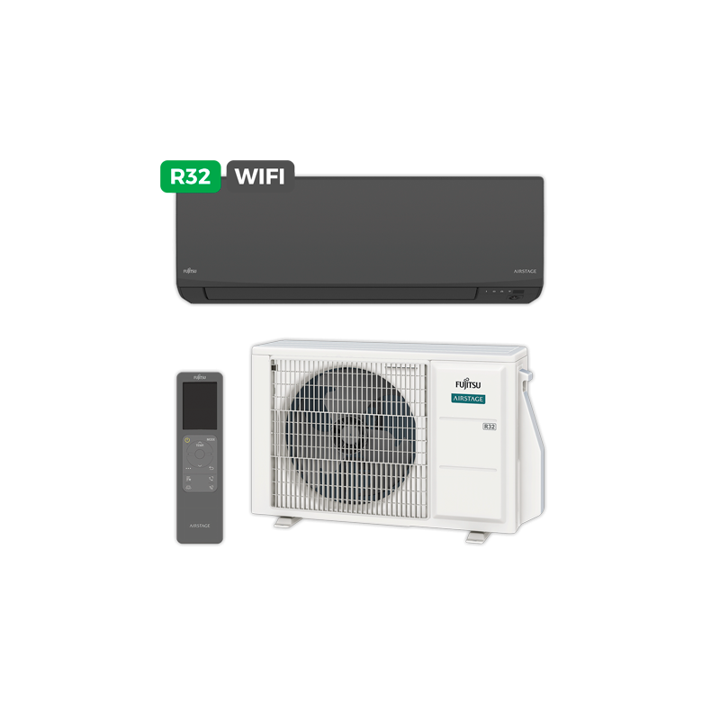 Aire FUJITSU SPLIT ASY40-KJ Negro