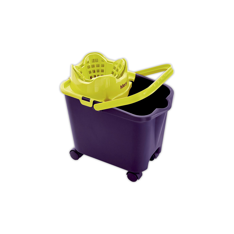 Cubo con escurridor automatico MERY Lila