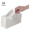 Papel de mano blanca pliegue C 2 capas