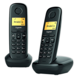 Gigaset A270 Duo Teléfono DECT Identificador de llamadas Neg | APLIUM