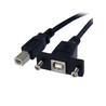 1ft Panel Mount USB B to B Cable - F/M