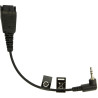 Cable mini jack 2.5 mm for jack 2.5 mm