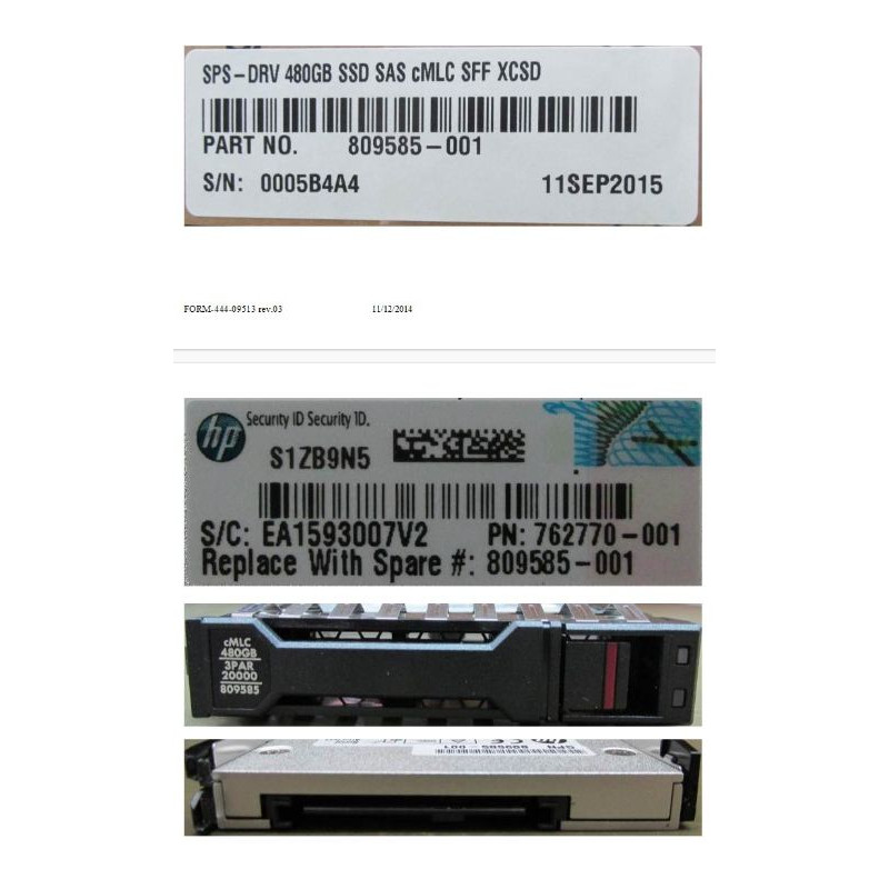 DRV 480GB SSD SAS CMLC SFF