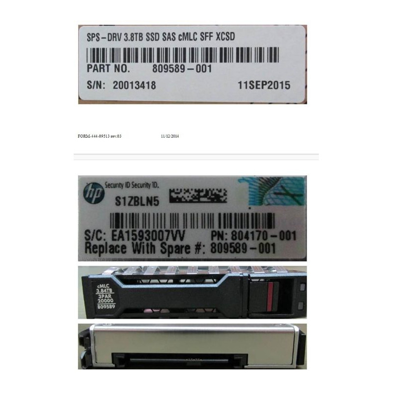 DRV 3.84TB SSD SAS CMLC SFF