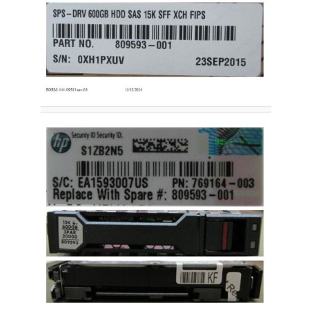 DRV 600GB HDD SAS 15K SFF