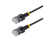 1m Black Ultra Slim CAT6a Cable