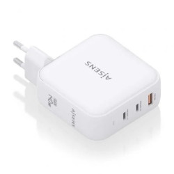 Cargador de Pared GaN Aisens ASCH-140W3P030-W/ 2xUSB Tipo-C/ 1xUSB/ 14