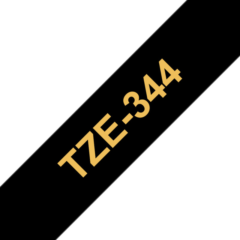 Tape/18mm gold on black f P-Touch
