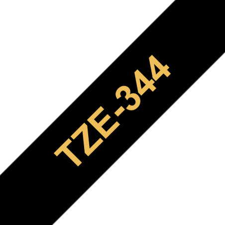 Tape/18mm gold on black f P-Touch