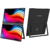 Monitor Portátil Táctil Verbatim Duo Essentials 15.6" + 15.6"/ Full HD