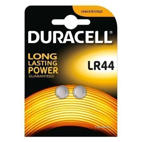 Pack de 2 Pilas de Botón Duracell LR44/ 1.5V/ Alcalinas