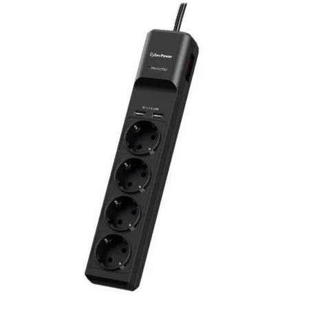 Regleta con interruptor Cyberpower P0420SUD0-DE/ 4 Tomas de corriente/