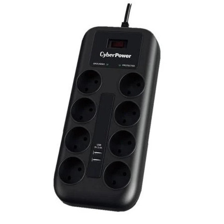 Regleta con Interruptor Cyberpower P0820SUD0-DE/ 8 Tomas de corriente/