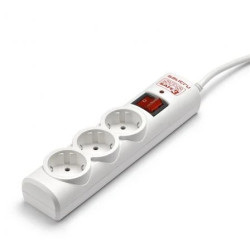 Regleta con interruptor Salicru SPS SAFE 3/ 3 Tomas de corriente/ Cabl