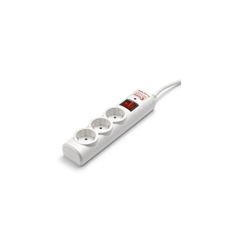 Regleta con interruptor Salicru SPS SAFE 3/ 3 Tomas de corriente/ Cabl