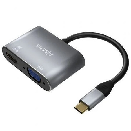 Conversor Aisens A109-0627/ HDMI Hembra - VGA Hembra - USB Tipo-C Mach
