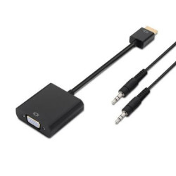 Conversor Aisens A122-0126/ HDMI Macho - VGA Hembra/ Jack 3.5 Hembra/