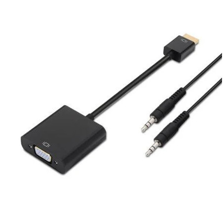 Conversor Aisens A122-0126/ HDMI Macho - VGA Hembra/ Jack 3.5 Hembra/