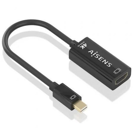 Conversor Aisens A125-0904/ Mini DisplayPort Macho - HDMI Hembra/ 15cm