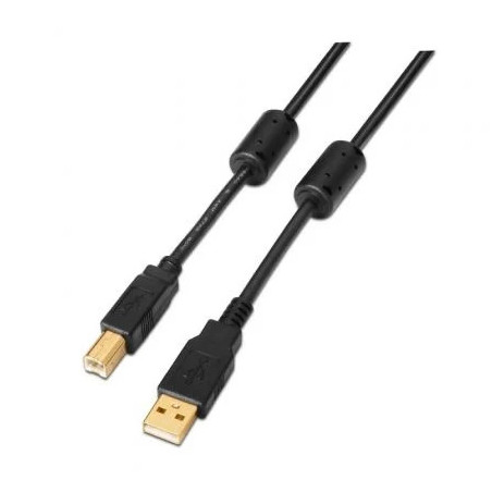 Cable USB 2.0 Impresora Aisens A101-0009/ USB Tipo-B Macho - USB Macho