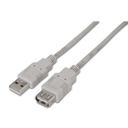 Cable Alargador USB 2.0 Aisens A101-0013/ USB Macho - USB Hembra/ Hast