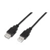 Cable Alargador USB 2.0 Aisens A101-0015/ USB Macho - USB Hembra/ Hast