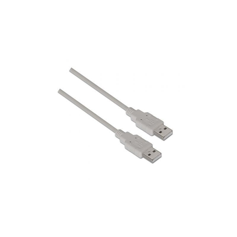 Cable USB 2.0 Aisens A101-0022/ USB Macho - USB Macho/ Hasta 2.5W/ 60M