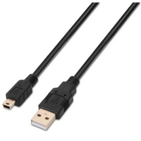 Cable USB 2.0 Aisens A101-0026/ USB Macho - MiniUSB Macho/ Hasta 2.5W/