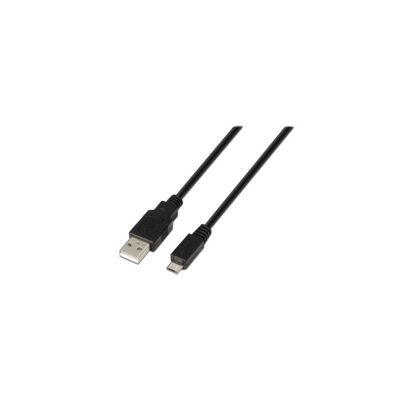 Cable USB 2.0 Aisens A101-0028/ USB Macho - MicroUSB Macho/ Hasta 2.5W