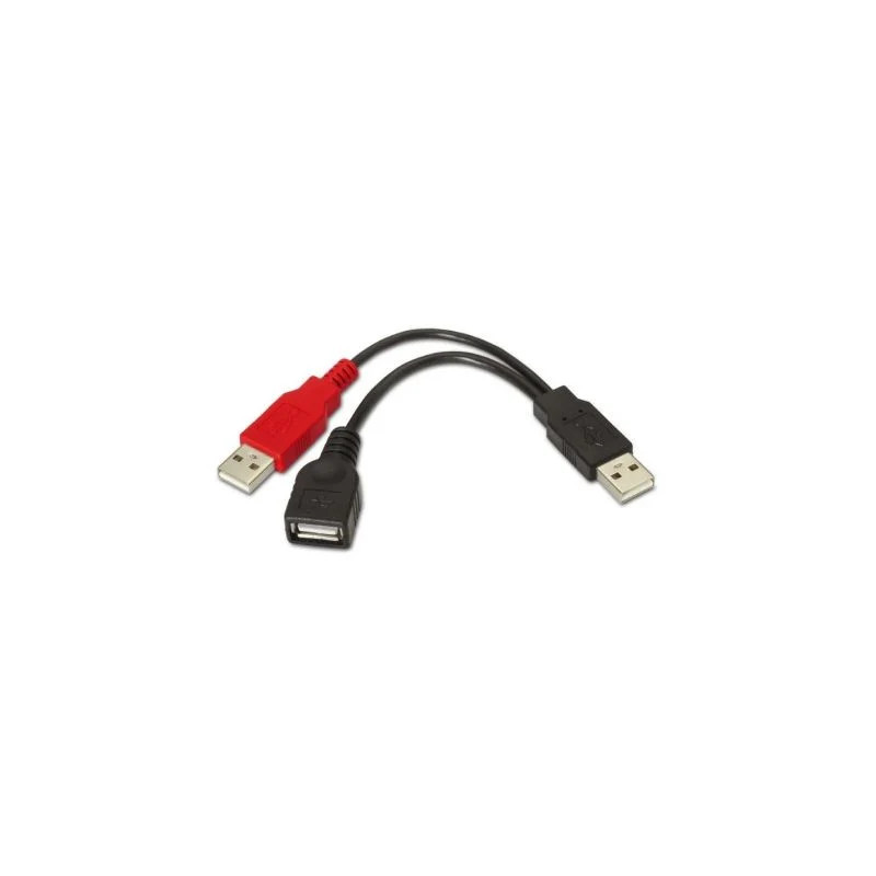 Cable USB 2.0 + Alimentación Aisens A101-0030/ USB Hembra + USB Macho
