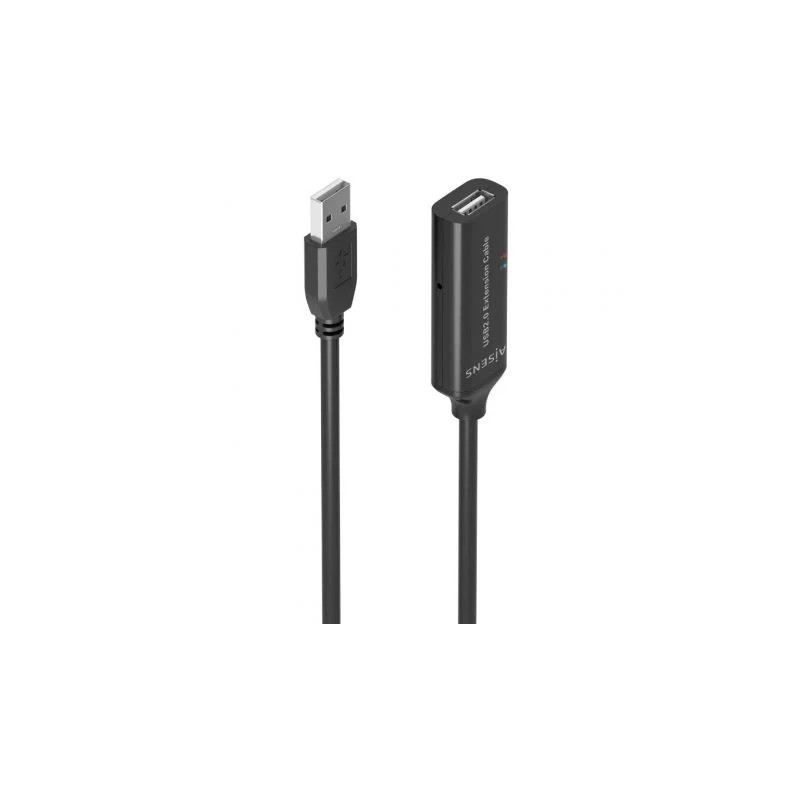 Cable Alargador USB 2.0 Aisens A101-0916/ USB Macho - USB Hembra/ 15m/