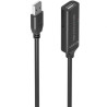 Cable Alargador USB 2.0 Aisens A101-0916/ USB Macho - USB Hembra/ 15m/