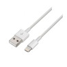 Cable USB 2.0 Lightning Aisens A102-0035/ USB Macho - Lightning Macho/
