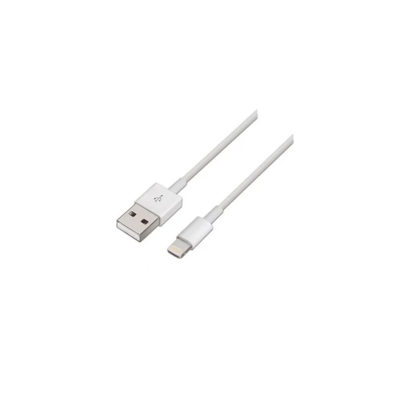 Cable USB 2.0 Lightning Aisens A102-0036/ USB Macho - Lightning Macho/