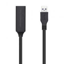 Cable Alargador USB 3.0 con Amplificador Aisens A105-0407/ USB Macho -