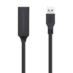 Cable Alargador USB 3.0 con Amplificador Aisens A105-0408/ USB Macho -