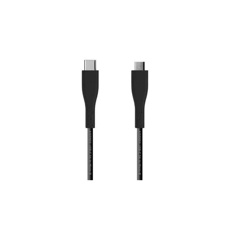 Cable USB 2.0 Tipo-C Aisens A107-0350/ USB Tipo-C Macho - MicroUSB/ 48