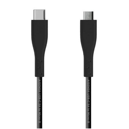 Cable USB 2.0 Tipo-C Aisens A107-0350/ USB Tipo-C Macho - MicroUSB/ 48