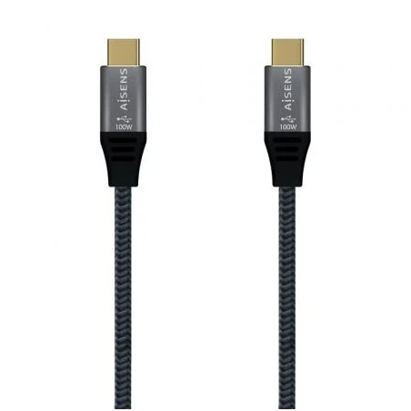 Cable USB 2.0 Tipo-C Aisens A107-0629 5A 100W/ USB Tipo-C Macho - USB