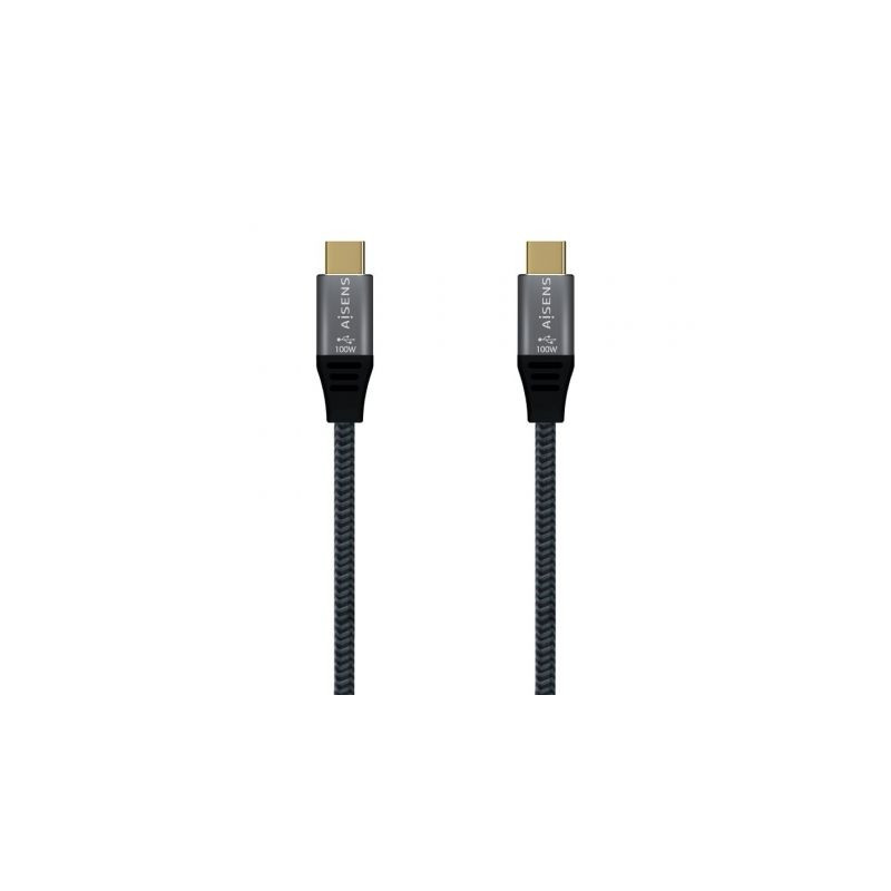 Cable USB 3.2 Tipo-C Aisens A107-0634 20GBPS 5A 100W/ USB Tipo-C Macho